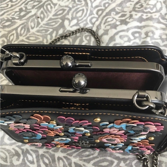 Coach Rare Multicolor Floral Embellished Clutch - Picture 6 of 8